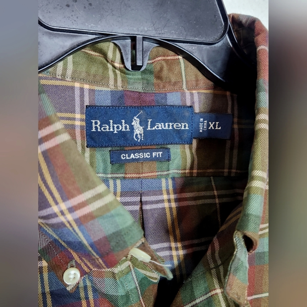 Ralph Lauren Classic Fit Plaid Button-Down Shirt - Picture 4 of 5